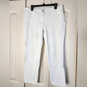 Chico's White Cropped Jeans Size 2.5 (14)